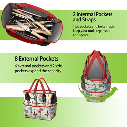 Kate McEnroe New York Retro Atomic Starburst Sputnik Mid Century Modern Garden Tool BagGarden Tool BagL1FvUyFuNf