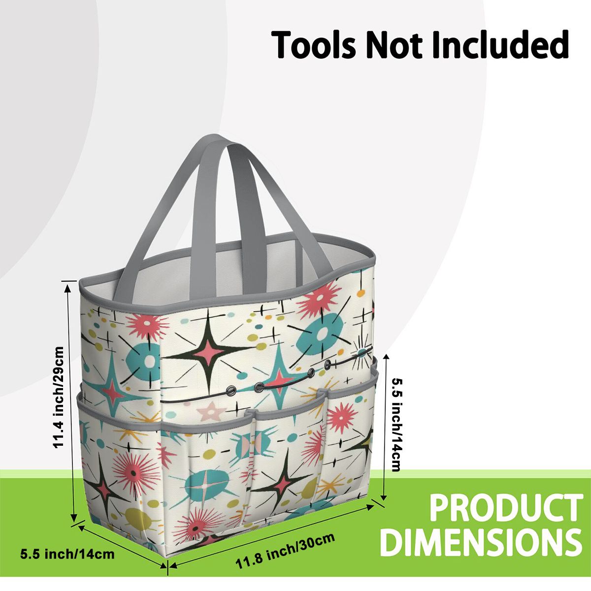 Kate McEnroe New York Retro Atomic Starburst Sputnik Mid Century Modern Garden Tool BagGarden Tool BagL1FvUyFuNf