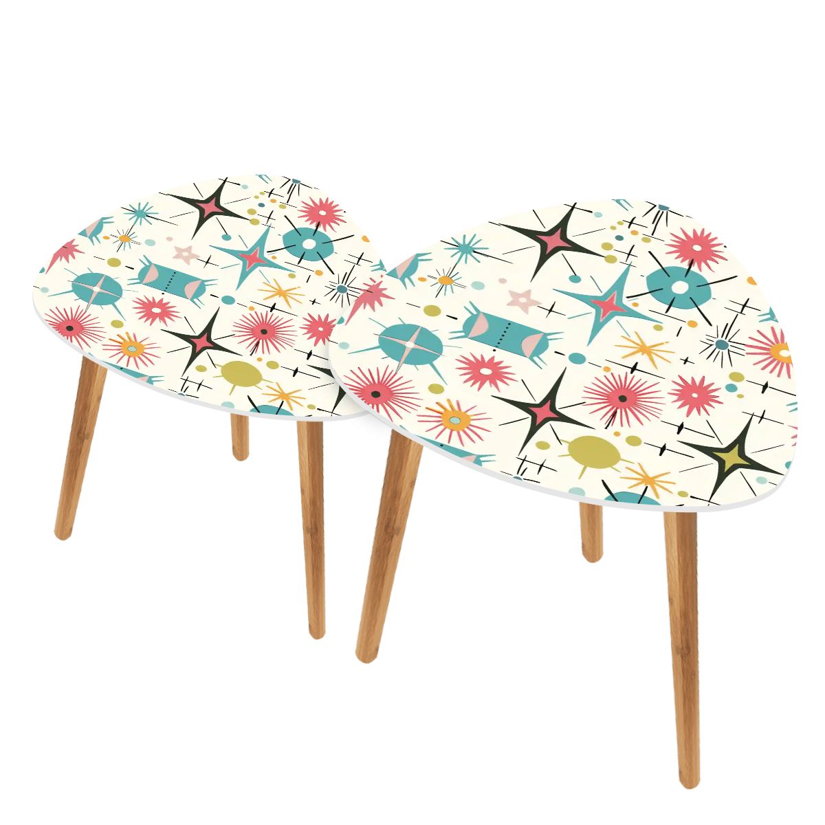 Kate McEnroe New York Retro Atomic Starburst Sputnik Mid Century Modern Nesting TablesNesting TablesjzNx18NWa6