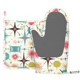 Kate McEnroe New York Retro Atomic Starburst Sputnik Mid Century Modern Oven Mitts and Pot Holders Sets (Left)Oven Mitts & Pot Holder SetQQAk63fW5o