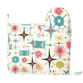 Kate McEnroe New York Retro Atomic Starburst Sputnik Mid Century Modern Oven Mitts and Pot Holders SetsOven Mitts & Pot Holder SetWNjQoeJRXW
