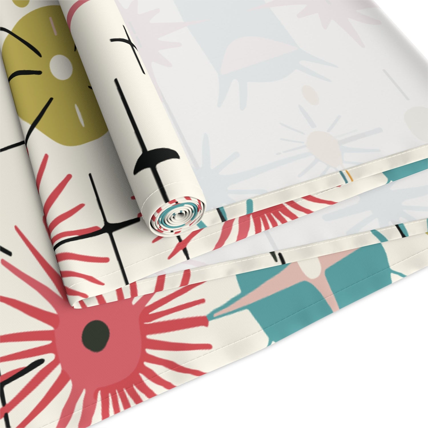 Kate McEnroe New York Retro Atomic Starburst Table Runner Mid Century Modern Dining Table LinensTable Runners39478693400367667217