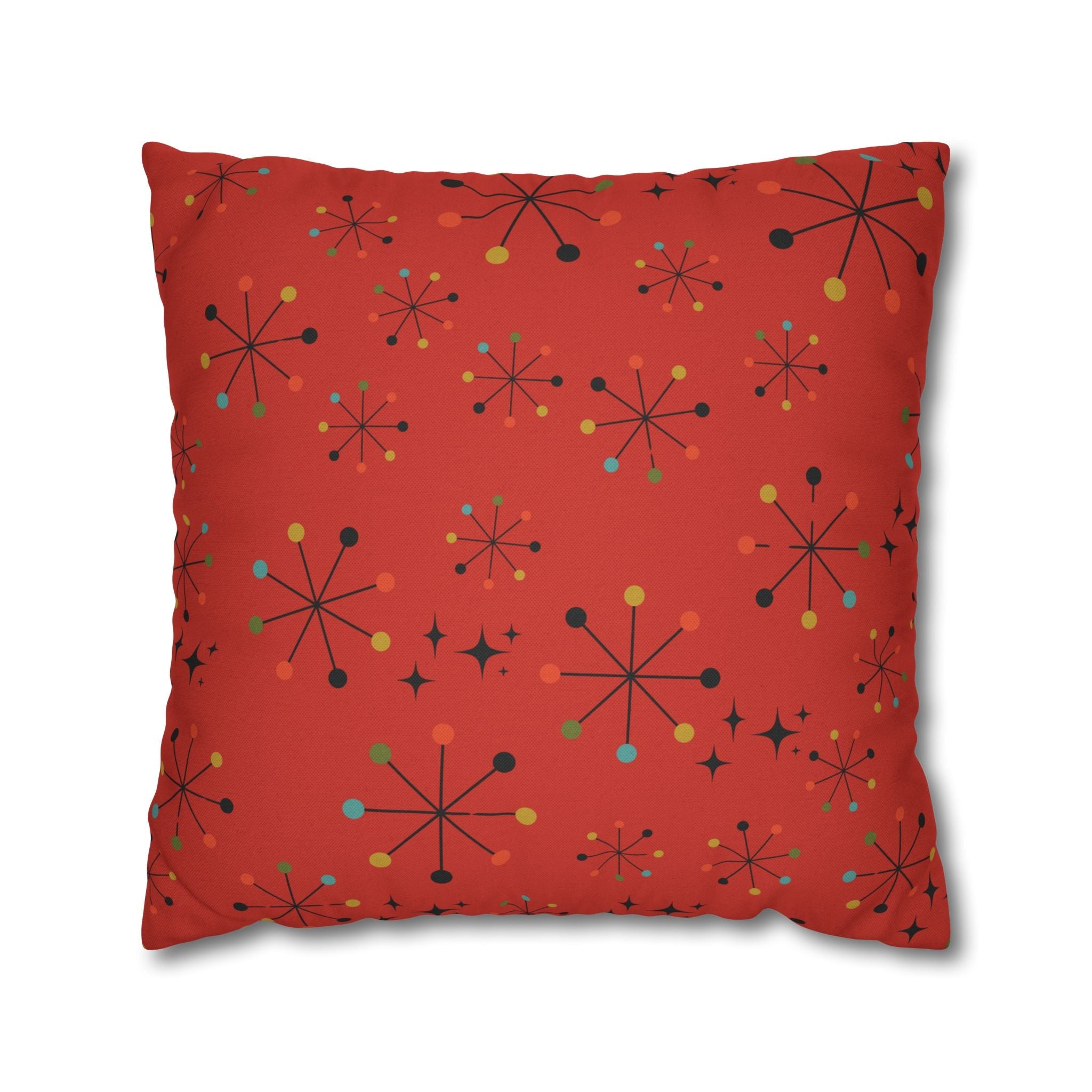 Kate McEnroe New York Retro Atomic Starburst Throw Pillow Cover, Mid Century Modern Geometric Accent Cushion Case, 1950s Atomic Age Home DecorThrow Pillow Covers17787110533891190375