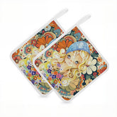 Kate McEnroe New York Retro Big Eyed Girl 70 Flower Power Pot Holderpot holdercXj0rFxx1U