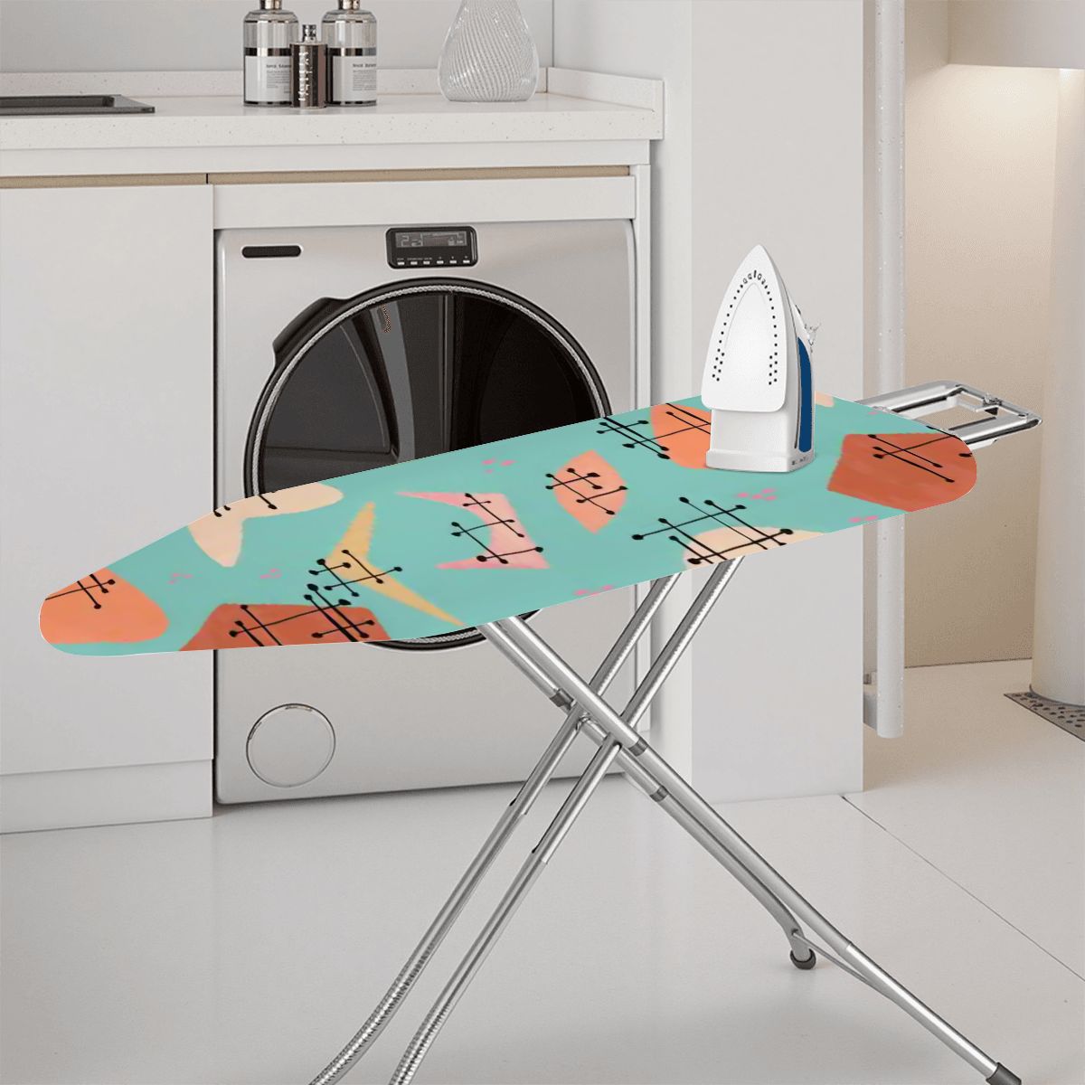 Kate McEnroe New York Retro Boomerang Ironing Board Cover, Mid Century Modern Starburst Laundry AccentIroning Board CoversJEQEJ4CHS8