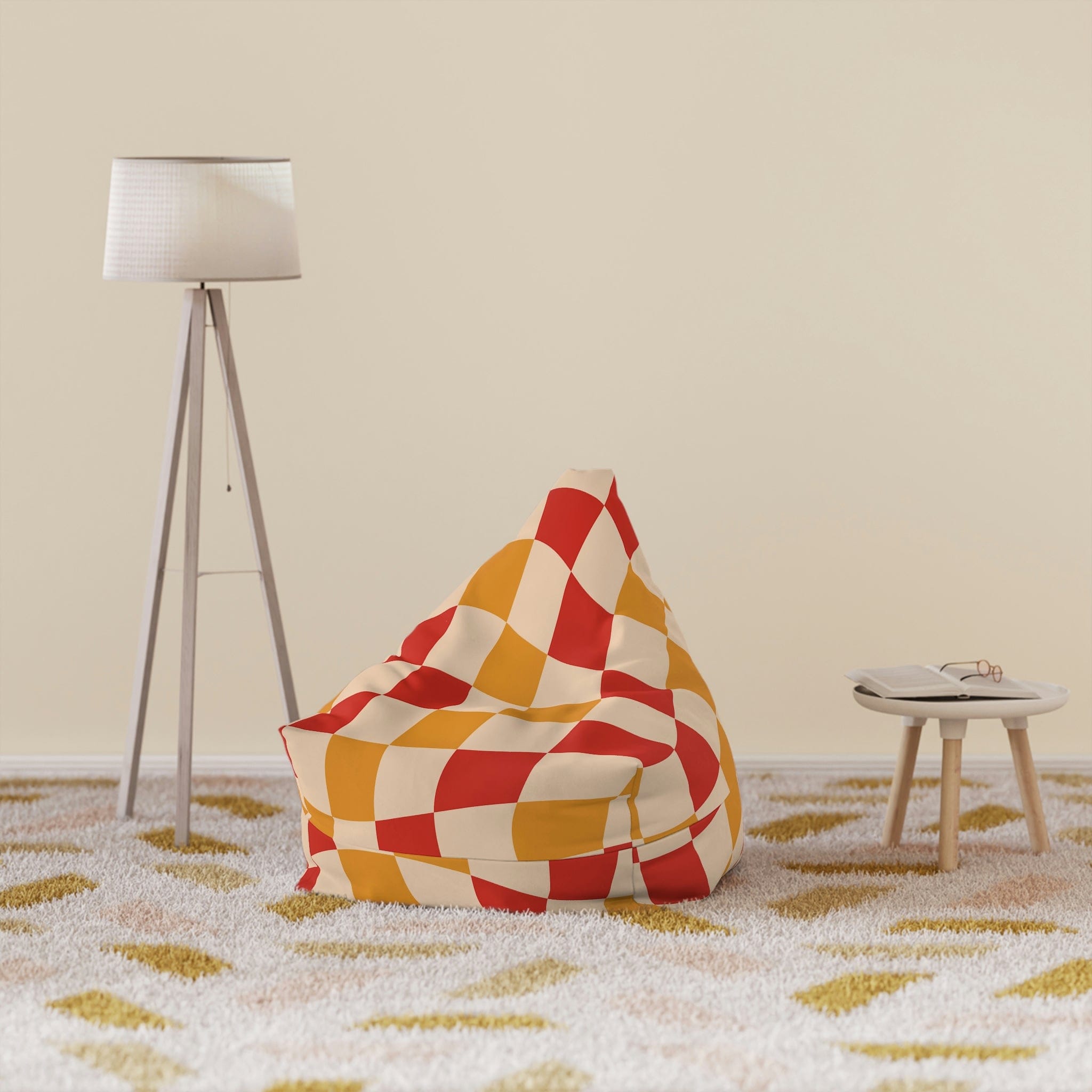 Kate McEnroe New York Retro Checkered Bean Bag Chair CoverBean Bag Chair Covers61815165508986575842