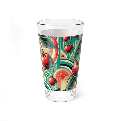 Kate McEnroe New York Retro Cherry Valentine Pint Glass, Mid Century Modern 50s Dancing Boy Girl Kitschy BarwarePint Glasses25522513193004902643