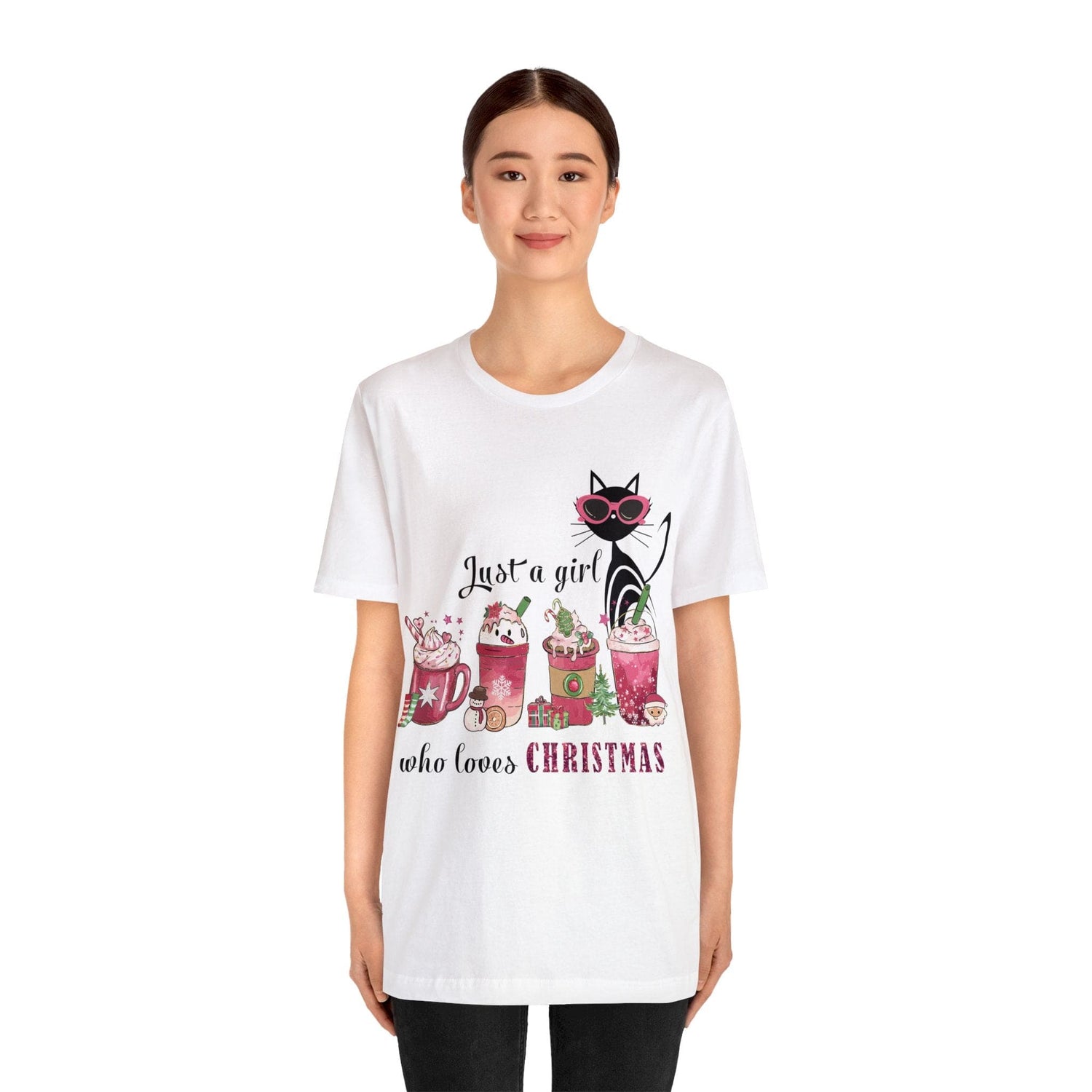 Kate McEnroe New York Retro Christmas Atomic Cat T-Shirt, Holiday Graphic Tee, Sassy Cat Lover Gift, Festive Seasonal Shirt, Vintage Style Holiday Top T-Shirt