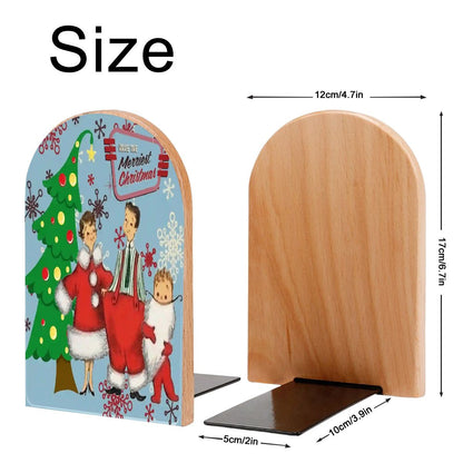 Kate McEnroe New York Retro Christmas Bookends Santa Family Holiday Mid Century 1950sBookends4vlzqqIpU1