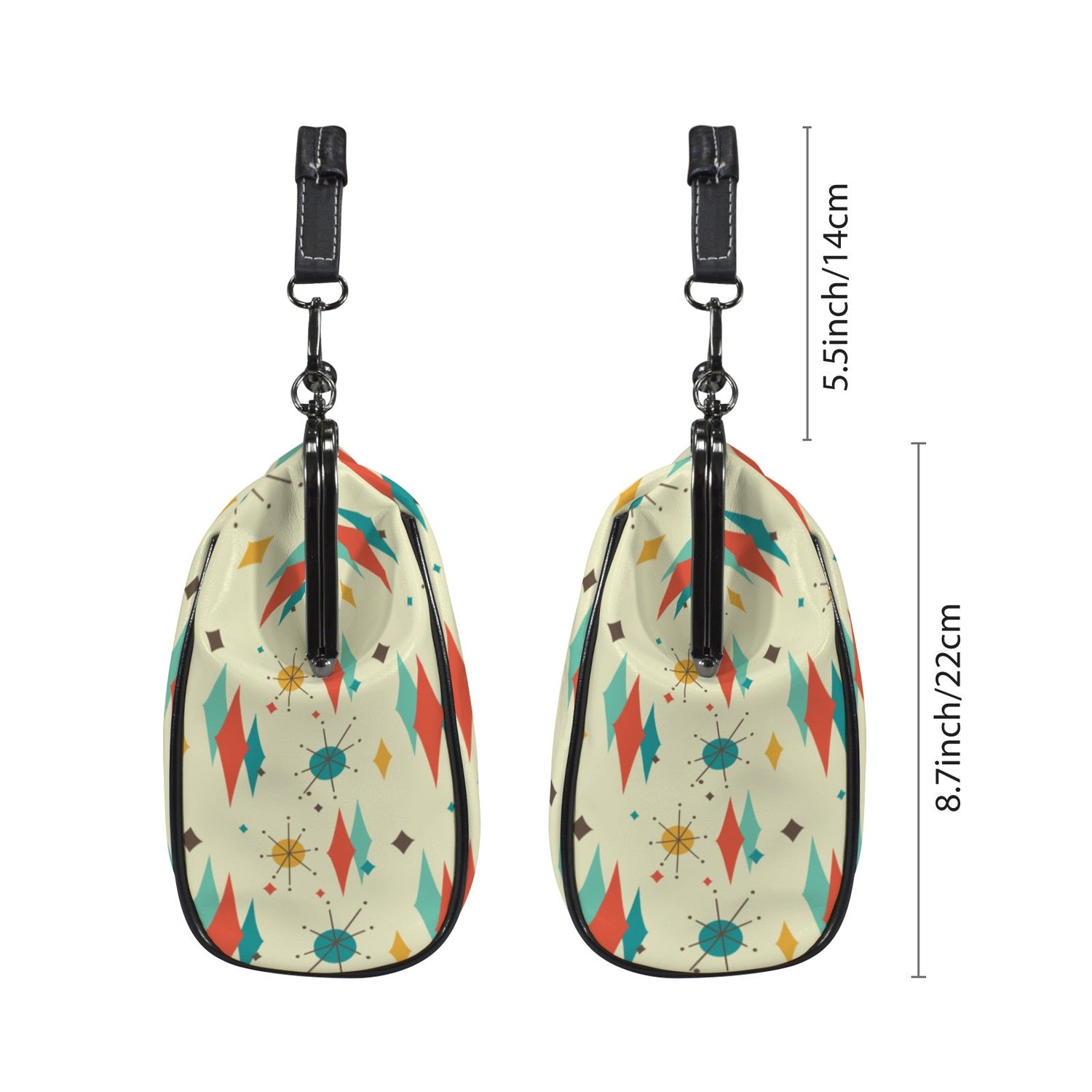 Kate McEnroe New York Retro Christmas Mid Century Franciscan Starburst Kisslock PurseCrossbody BagsD3266993