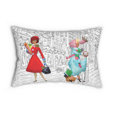 Kate McEnroe New York Retro Christmas Mid Century Modern Cityscape Kitsch Lumbar PillowLumbar Pillows24111627170845770737