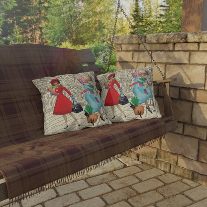 Kate McEnroe New York Retro Christmas Outdoor Pillow Mid Century Cityscape Holiday DecorOutdoor Throw Pillows27874958335957351532