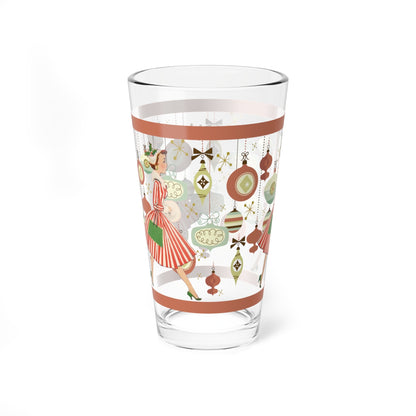 Kate McEnroe New York Retro Christmas Pint Glass Mid Century Kitsch 1950s Holiday BarwarePint Glasses12352461050968606006