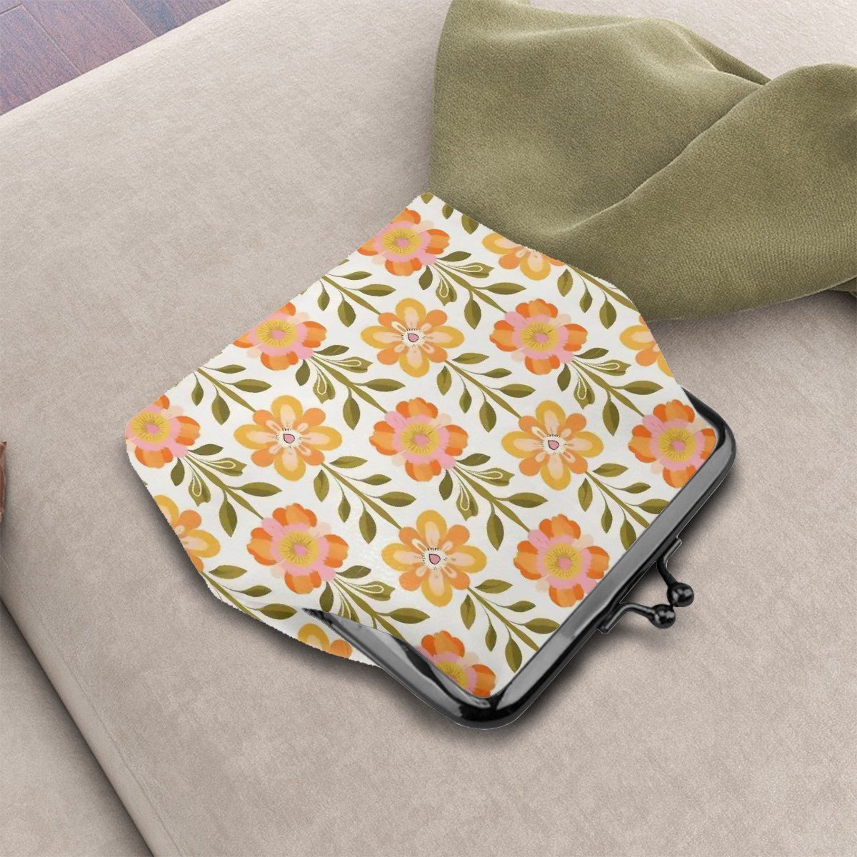 Kate McEnroe New York Retro Coin Purse Floral Mid Century Modern Kiss Lock Clasp WalletCoin Purses548O8yEwpE