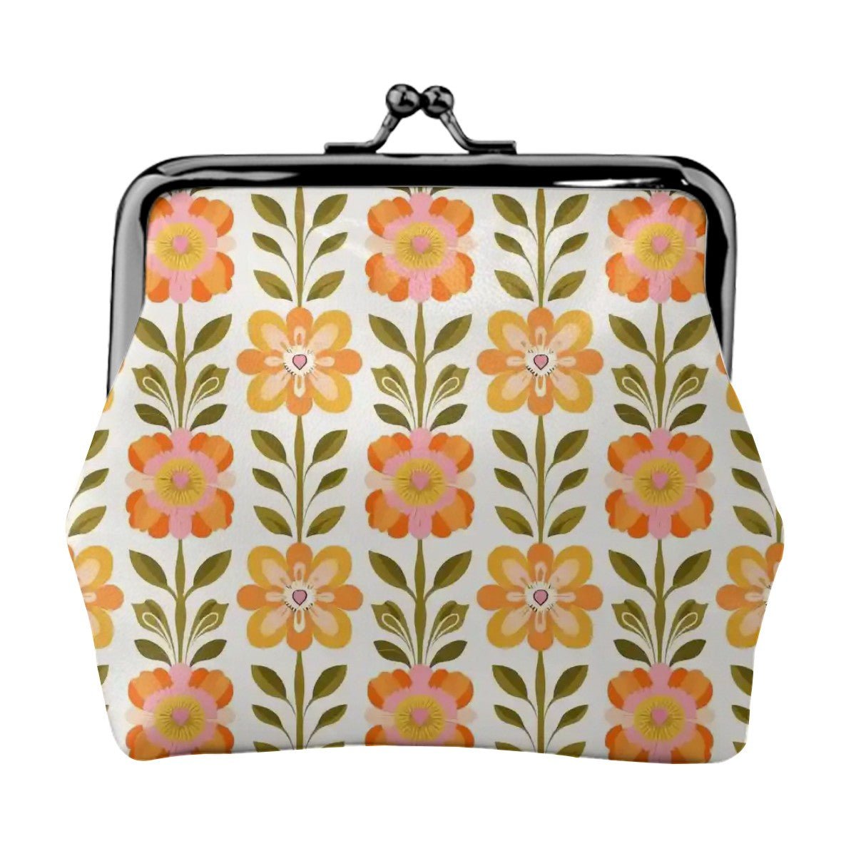 Kate McEnroe New York Retro Coin Purse Floral Mid Century Modern Kiss Lock Clasp WalletCoin Purses548O8yEwpE