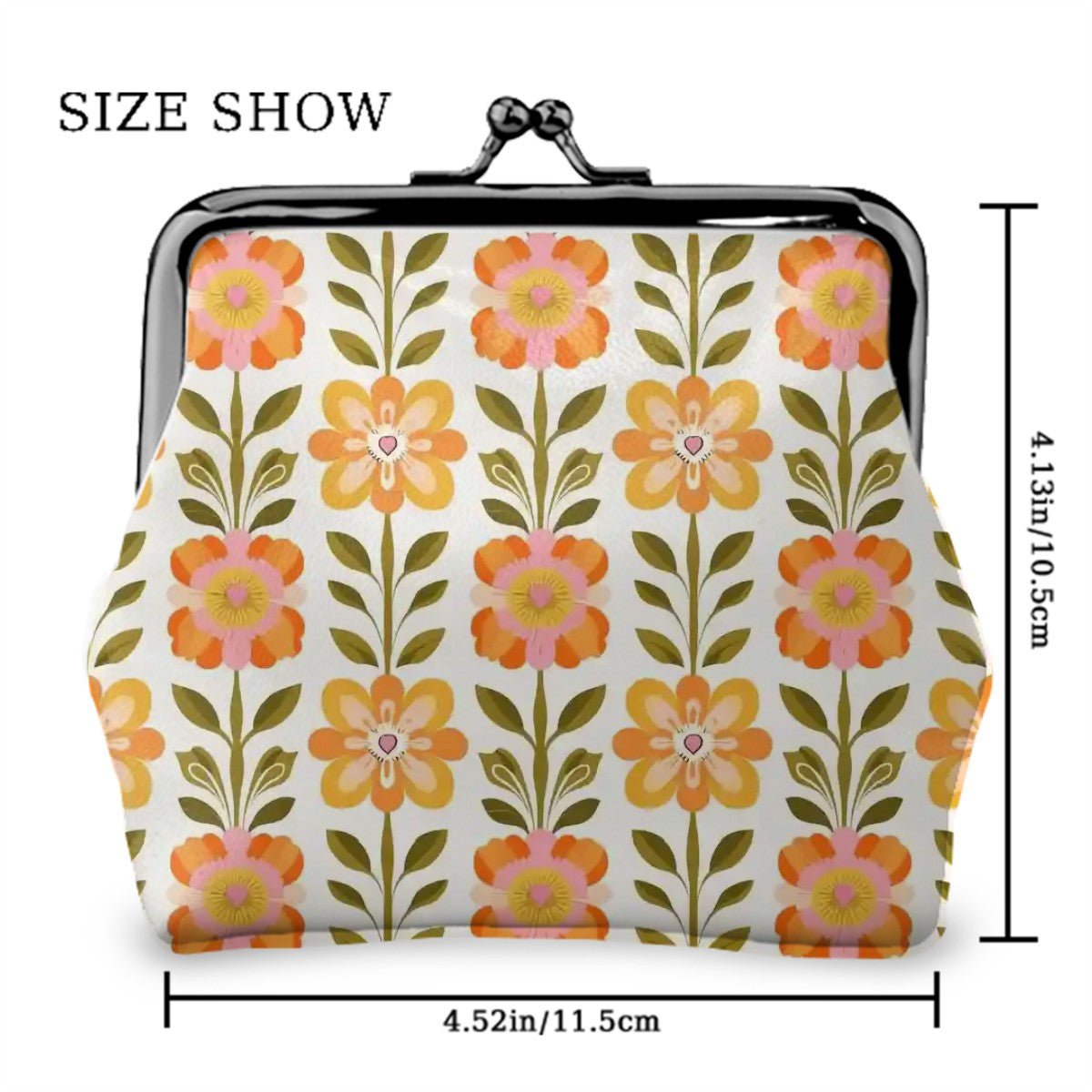Kate McEnroe New York Retro Coin Purse Floral Mid Century Modern Kiss Lock Clasp WalletCoin Purses548O8yEwpE