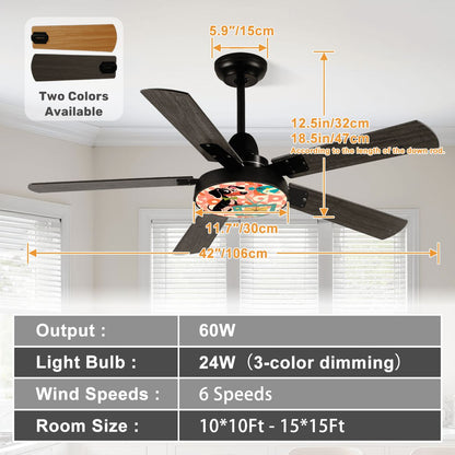 Kate McEnroe New York Retro Dachshund Ceiling Fan, Mid Century Modern Light FixtureCeiling FansaIXWXKZdjU