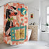 Kate McEnroe New York Retro Dachshund Dog Shower Curtain, Mid Century Modern TV Starburst Bath DecorShower Curtains13333018521558020847