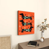 Kate McEnroe New York Retro Dachshund Mid Century Modern Wall Art, Vintage Kitsch Doxie Dog Starburst CanvasCanvas Wall ArtTXlB89DqDg