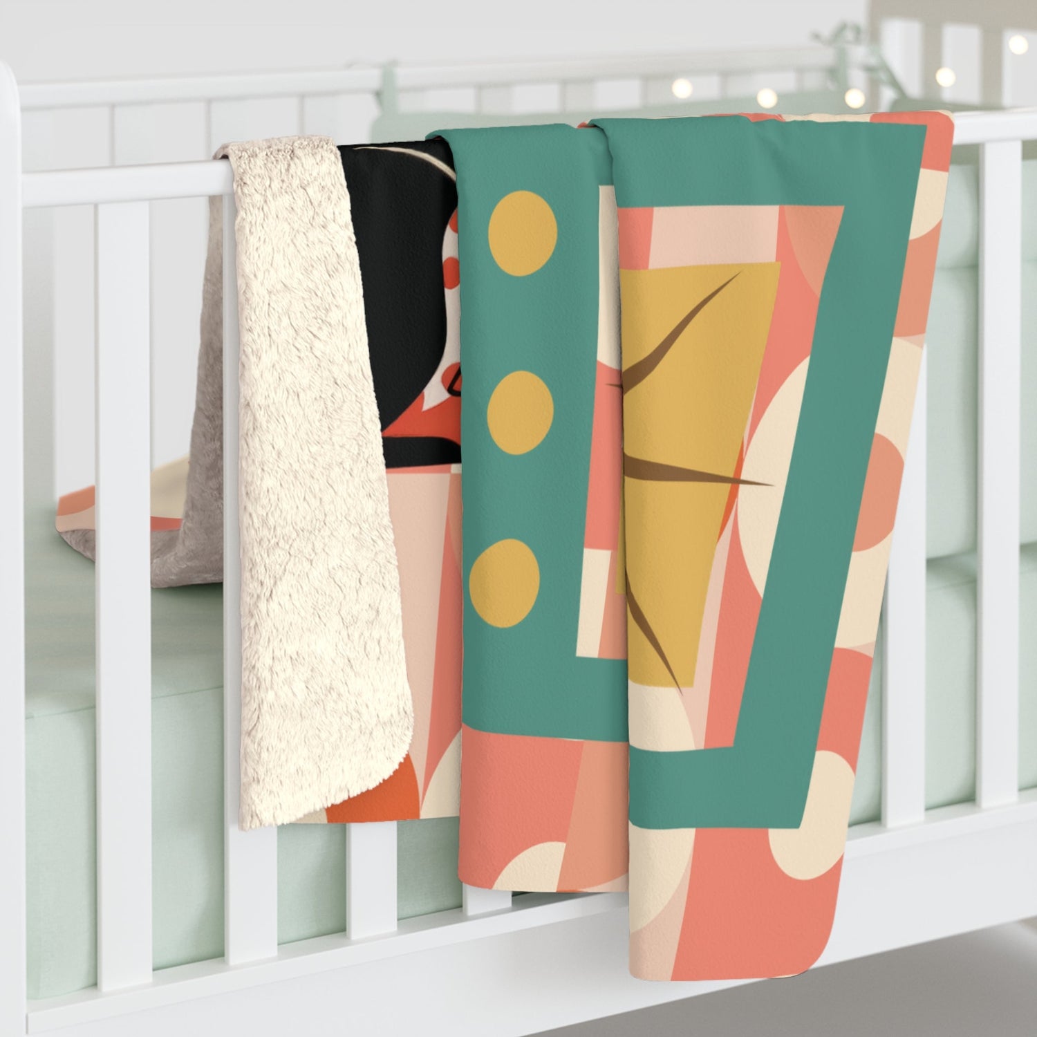 Kate McEnroe New York Retro Dachshund Mid Century Throw Blanket, Atomic Dog TV Starburst MCM Cozy LoungeBlankets30390992920004773772