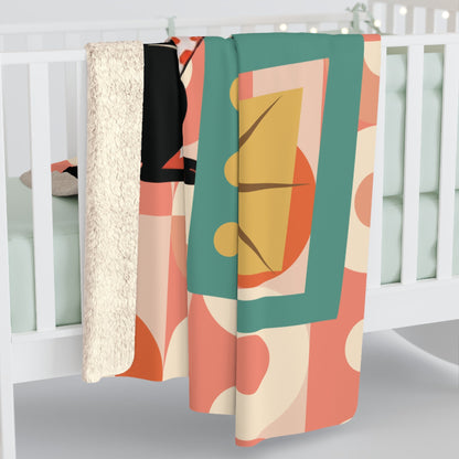 Kate McEnroe New York Retro Dachshund Mid Century Throw Blanket, Atomic Dog TV Starburst MCM Cozy LoungeBlankets30390992920004773772