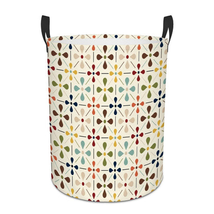 Kate McEnroe New York Retro Danish Floral Laundry Basket, Mid Century Modern Scandinavian Storage Bin, Mod Teardrop OrganizerLaundry Basketsb0KeuHw82d