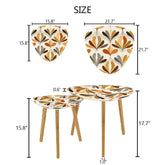 Kate McEnroe New York Retro Danish Floral Nesting Tables, Mid Century Modern Scandi Fall Accent DecorNesting TablesxucLAIViCI