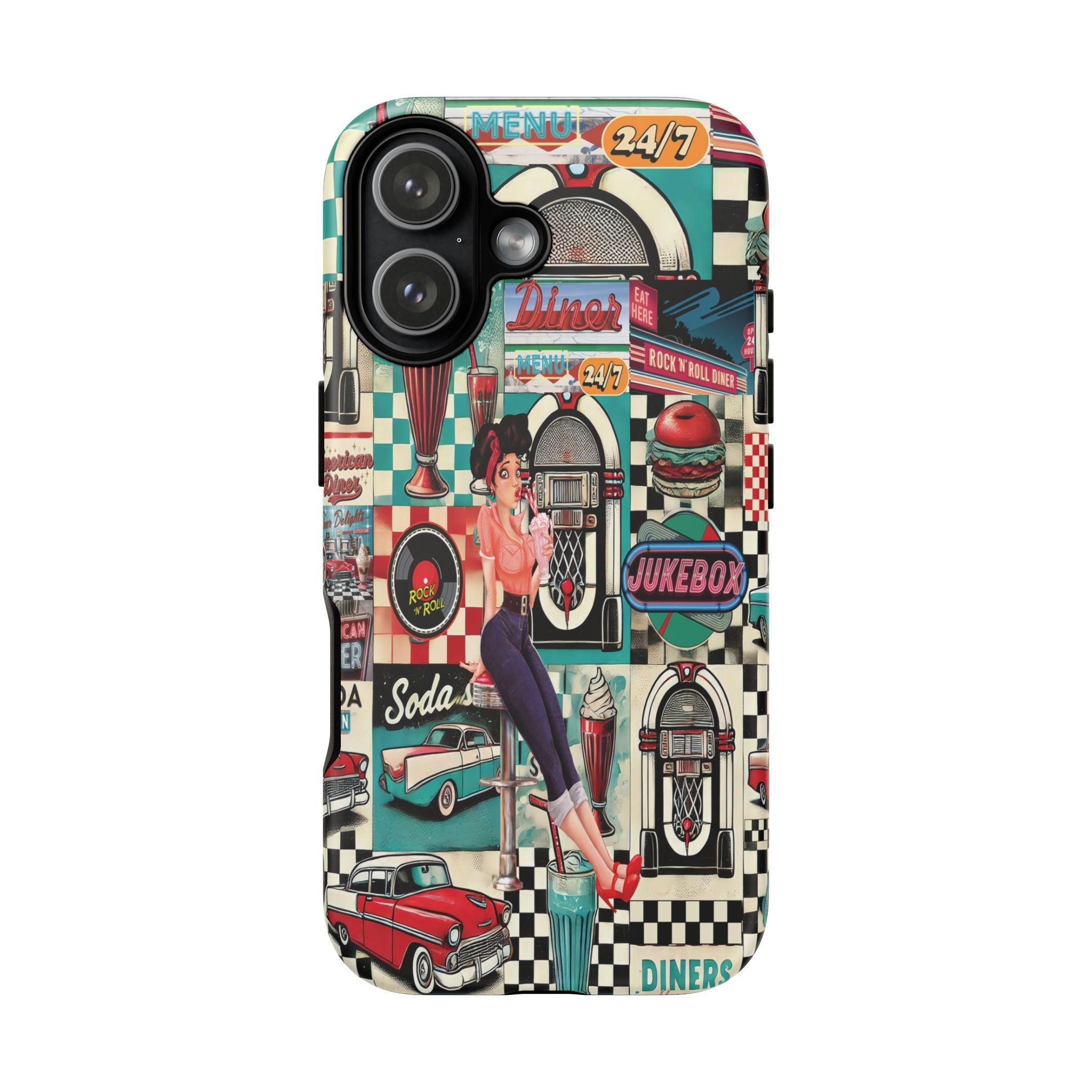 Kate McEnroe New York Retro Diner 1950s Pin Up Rockabilly Americana iPhone 17 Series CasePhone Cases10017716564017528595