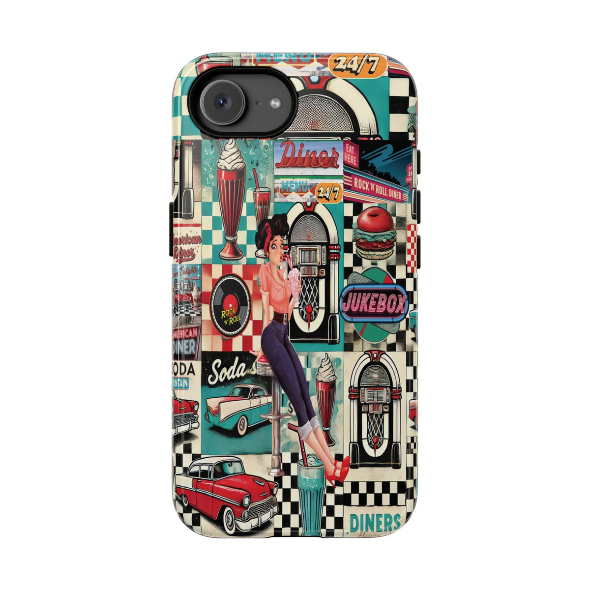 Kate McEnroe New York Retro Diner 1950s Pin Up Rockabilly Americana iPhone 17 Series CasePhone Cases12765381459484836487