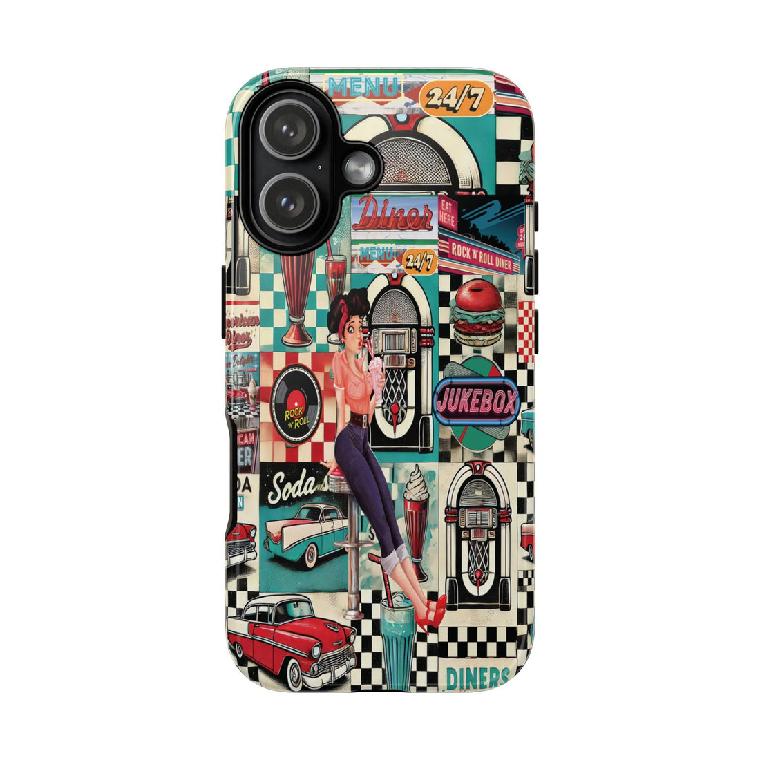 Kate McEnroe New York Retro Diner 1950s Pin Up Rockabilly Americana iPhone 17 Series CasePhone Cases18023854731294324316