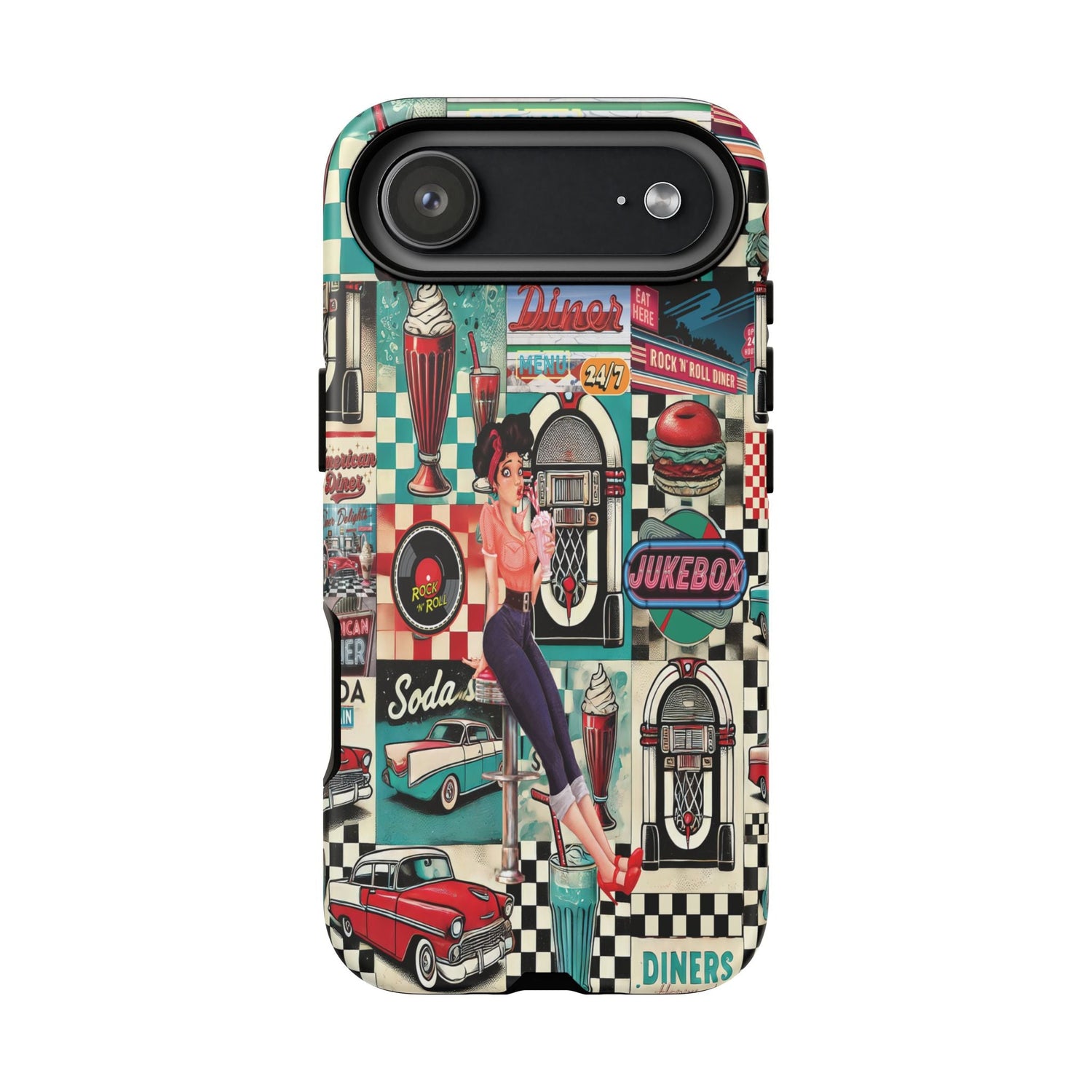 Kate McEnroe New York Retro Diner 1950s Pin Up Rockabilly Americana iPhone 17 Series CasePhone Cases18433671282609677102
