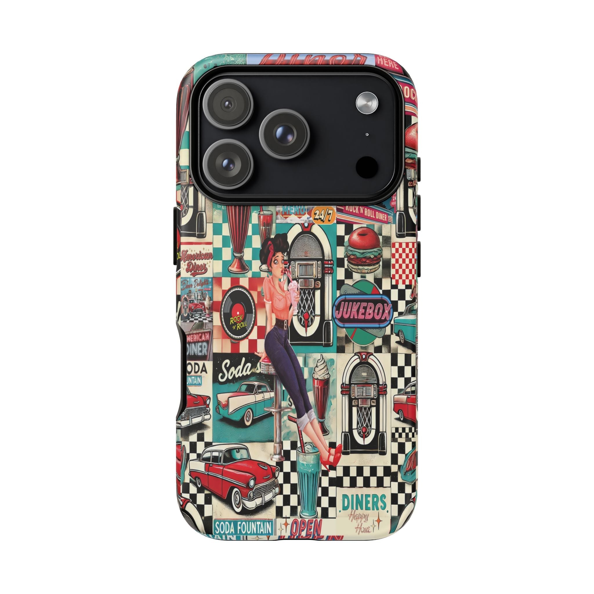 Kate McEnroe New York Retro Diner 1950s Pin Up Rockabilly Americana iPhone 17 Series CasePhone Cases30127107071640970855