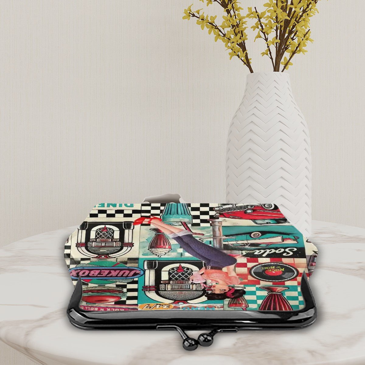 Kate McEnroe New York Retro Diner Coin Purse 1950s Pin Up Rockabilly Kiss Lock WalletCoin Purses70KdhXFRHq