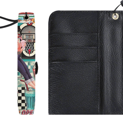 Kate McEnroe New York Retro Diner Flip Phone Case 1950s Pin Up Rockabilly Americana WalletPhone CasesN4MO7XMW - 1