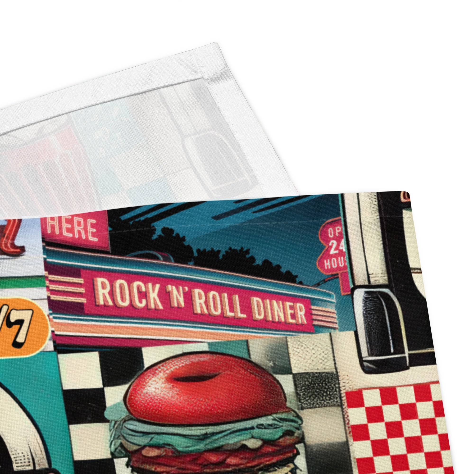 Kate McEnroe New York Retro Diner Napkins Set of 4, Mid Century Modern 50s Rockabilly Pin Up Table LinensNapkins2756651_17399
