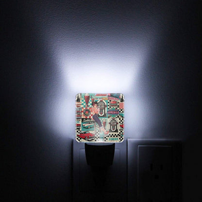 Kate McEnroe New York Retro Diner Night Light Set, 50s Americana Rockabilly Pin Up Home LightingNight Lights7GouVmDulg