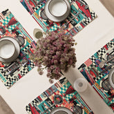 Kate McEnroe New York Retro Diner Placemats Set of 4, Mid Century Modern 50s Rockabilly Pin Up Table Linens.Placemats2452771_17484