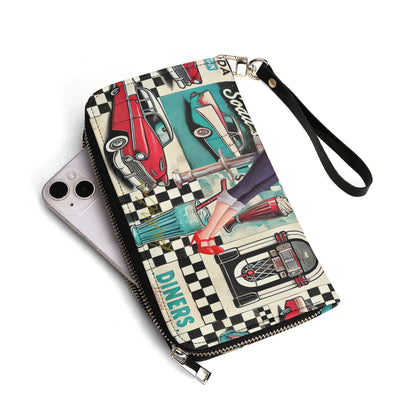 Kate McEnroe New York Retro Diner Zippered Wallet 1950s Pin Up Rockabilly Americana ClutchWalletsNRQ1J21Y - 1