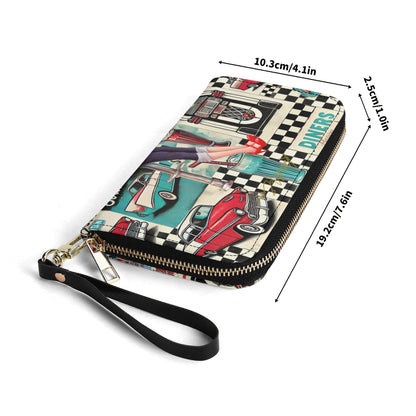 Kate McEnroe New York Retro Diner Zippered Wallet 1950s Pin Up Rockabilly Americana ClutchWalletsNRQ1J21Y - 1