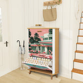 Kate McEnroe New York Retro Flamingo Poolside Shoe Cabinet, 1950s Palm Springs Style StorageShoe StorageKIedTQhz9g