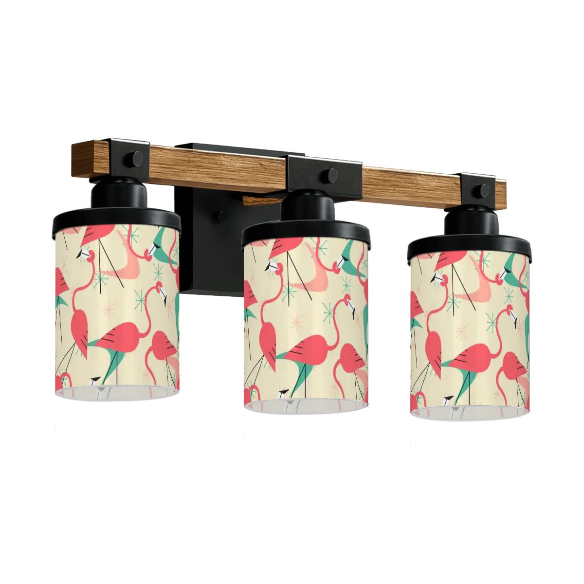 Kate McEnroe New York Retro Flamingo Tropical MCM Vanity Light, Mid Century Modern 50s Kitsch Wall FixtureVanity Light Fixtureskc8pOmUY3d
