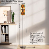 Kate McEnroe New York Retro Floor Lamp Geometric Mid Century Modern Teal Orange BrownSlim Floor Lampsxid0Z3heZF