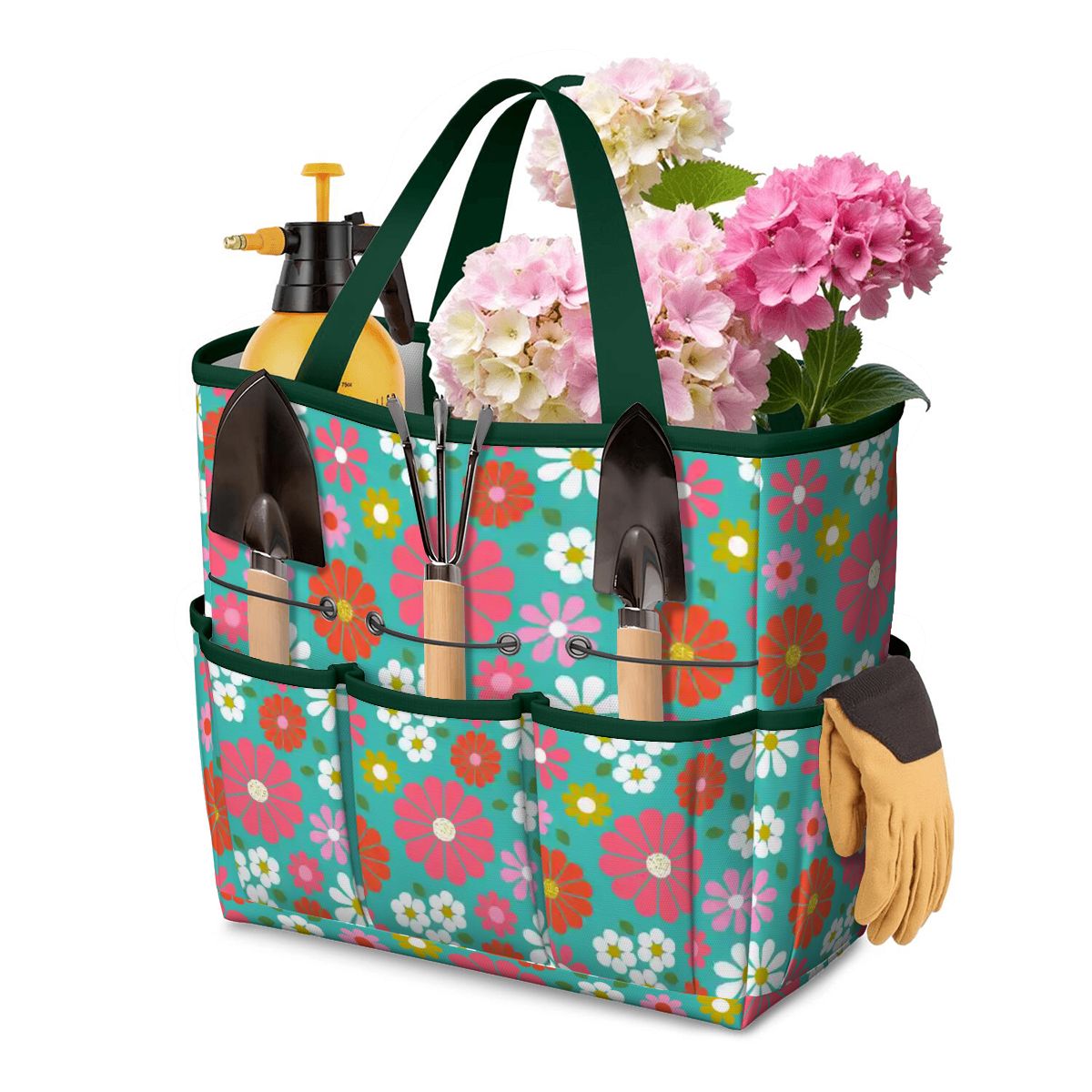 Kate McEnroe New York Retro Floral Garden Tool Tote Bag Gardening Organizer CaddyGarden Tool BagbH53WbQK8E