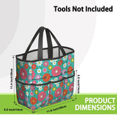 Kate McEnroe New York Retro Floral Garden Tool Tote Bag Gardening Organizer CaddyGarden Tool BagDtrBMerjNJ