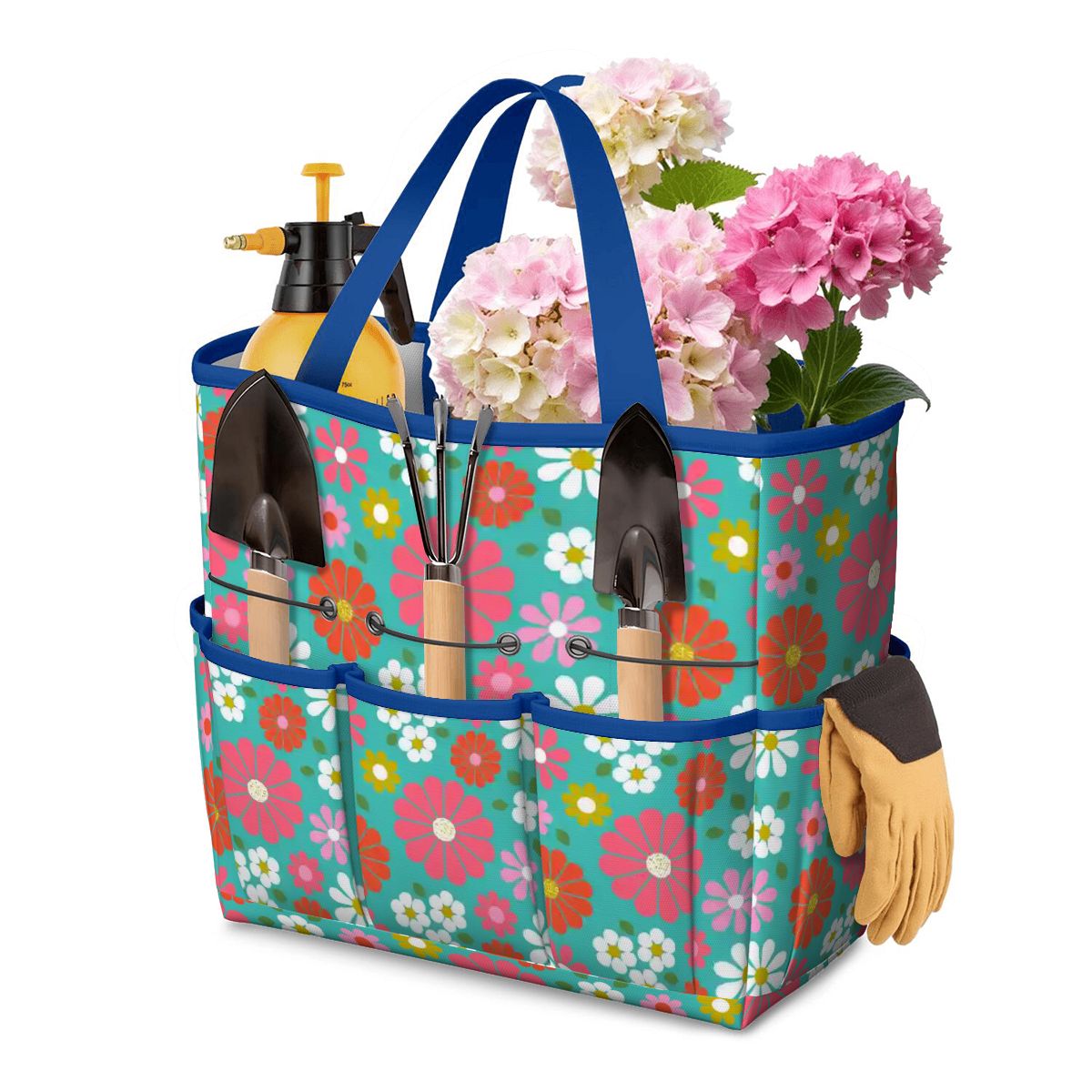 Kate McEnroe New York Retro Floral Garden Tool Tote Bag Gardening Organizer CaddyGarden Tool Bagfg6rDNZpFj