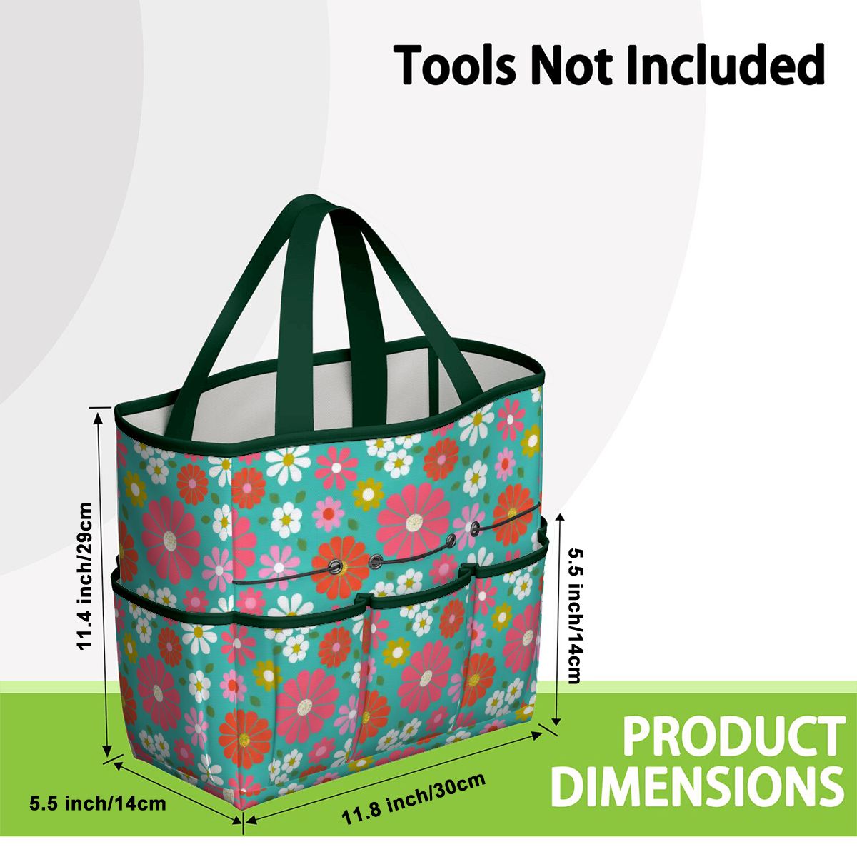 Kate McEnroe New York Retro Floral Garden Tool Tote Bag Gardening Organizer CaddyGarden Tool BagKiELgb7cwh