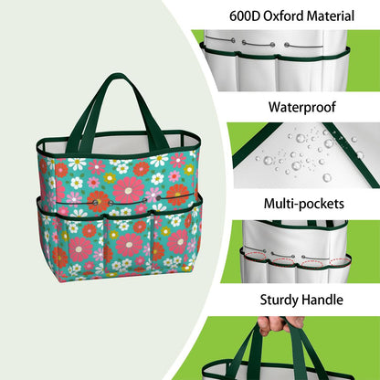 Kate McEnroe New York Retro Floral Garden Tool Tote Bag Gardening Organizer CaddyGarden Tool BagKiELgb7cwh