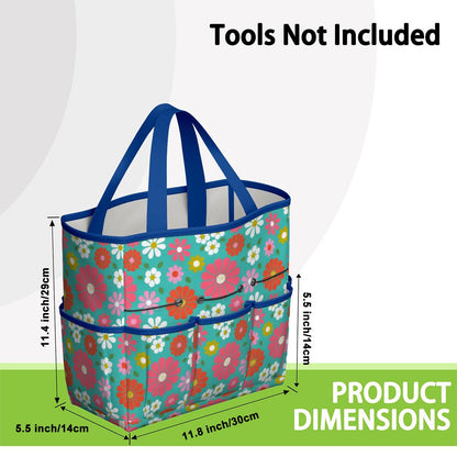 Kate McEnroe New York Retro Floral Garden Tool Tote Bag Gardening Organizer CaddyGarden Tool BagKiELgb7cwh
