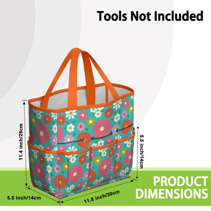 Kate McEnroe New York Retro Floral Garden Tool Tote Bag Gardening Organizer CaddyGarden Tool BagKiELgb7cwh