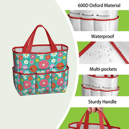 Kate McEnroe New York Retro Floral Garden Tool Tote Bag Gardening Organizer CaddyGarden Tool BagKiELgb7cwh